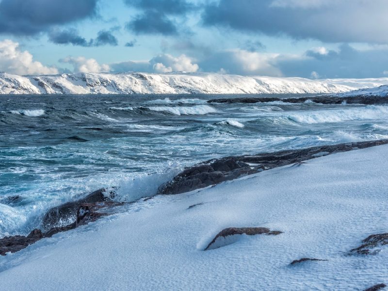 Баренцево море зимой